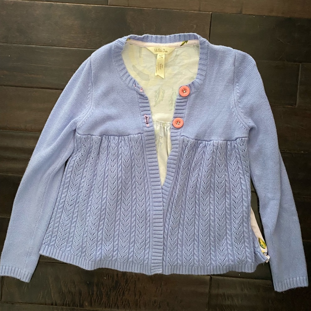 Pale Blue Button-Up Girl’s Cardigan
